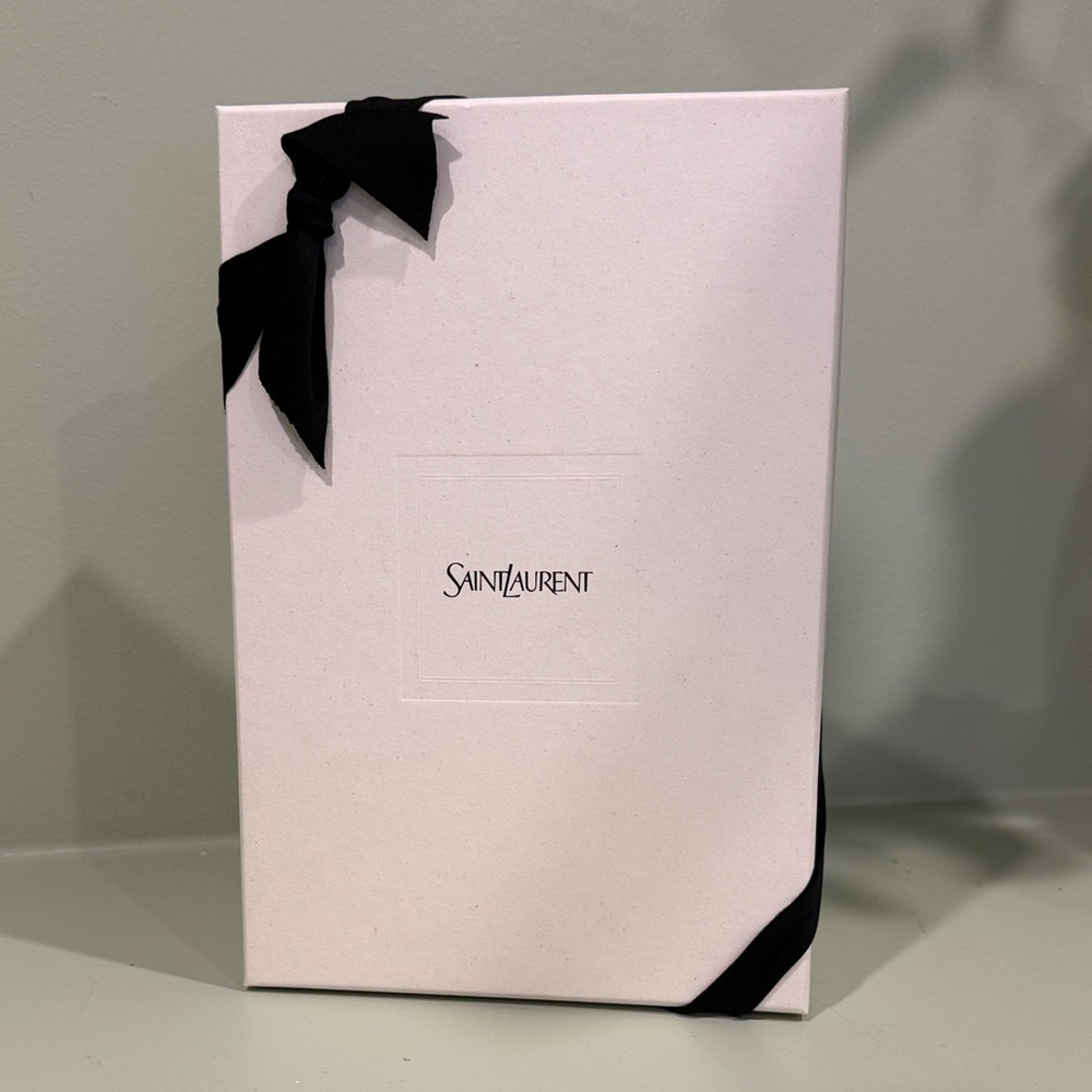 Saint Laurent White Box with Black Bow